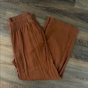 High rise linen style pants